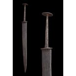 LATE MEDIEVAL IRON RONDEL DAGGER / STILETTO