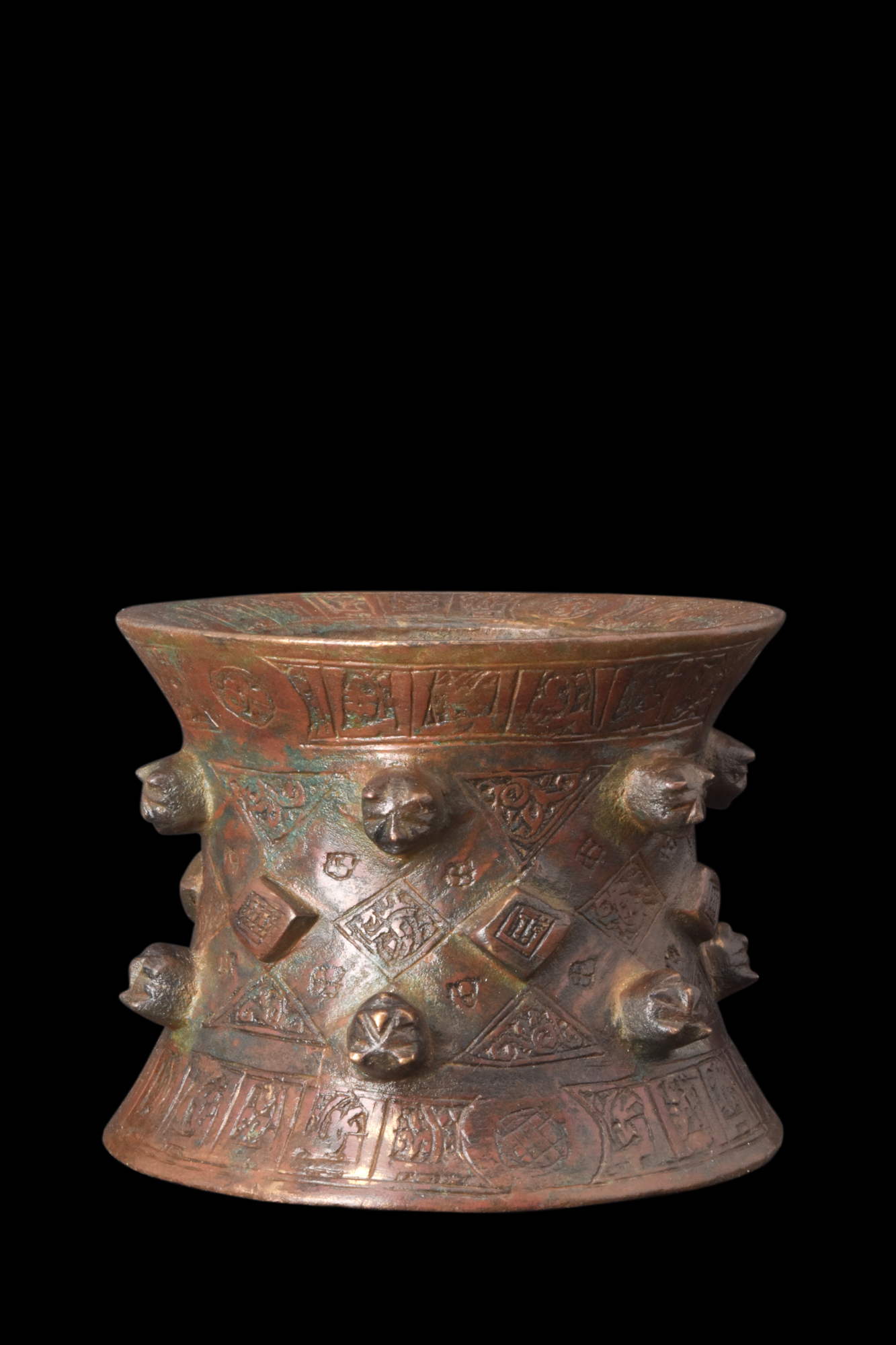 KHORASAN BRONZE DECORATED MORTAR - Image 4 of 9