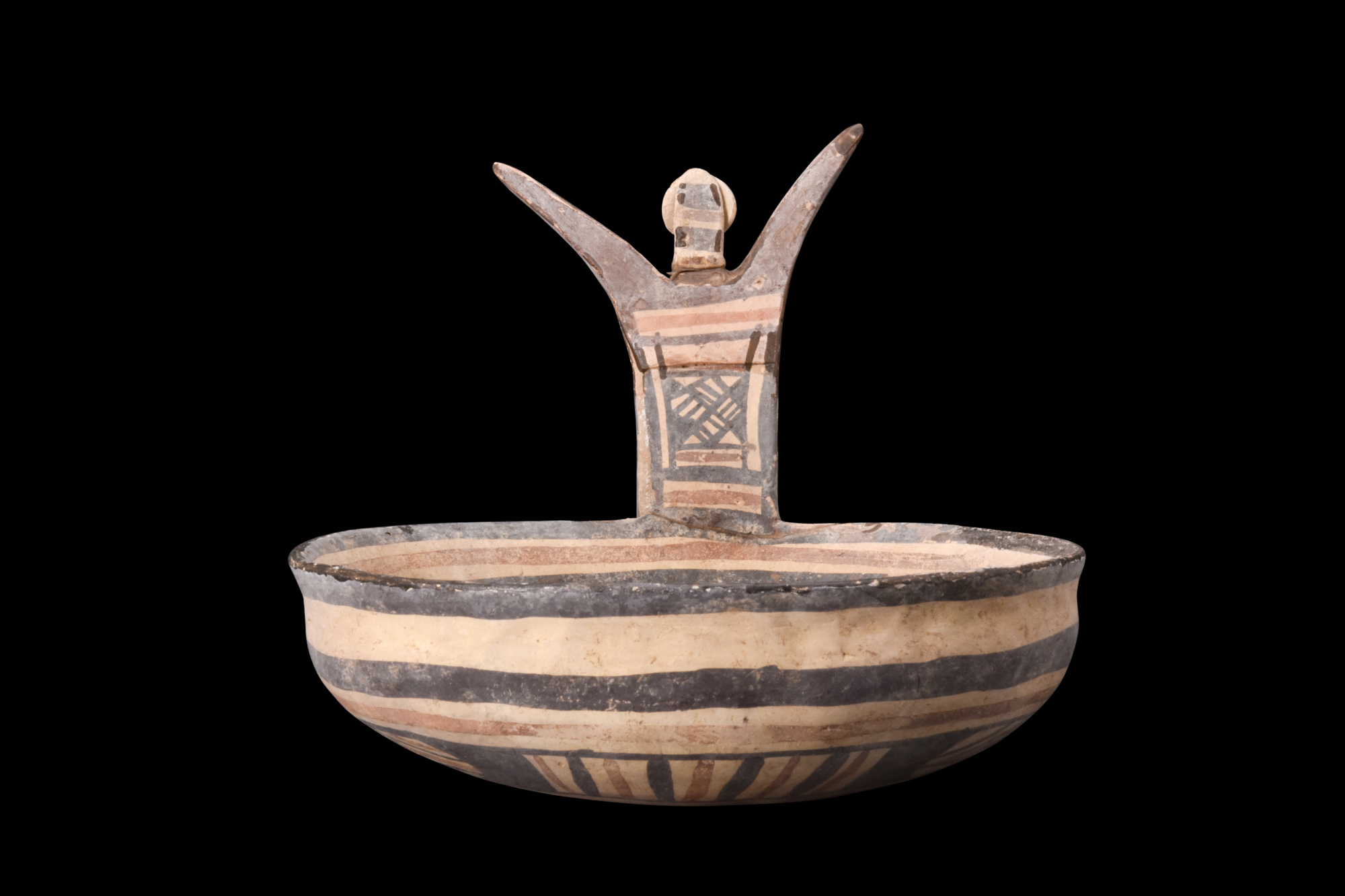 DAUNIAN BICHROME POTTERY KYATHOS - Image 9 of 18