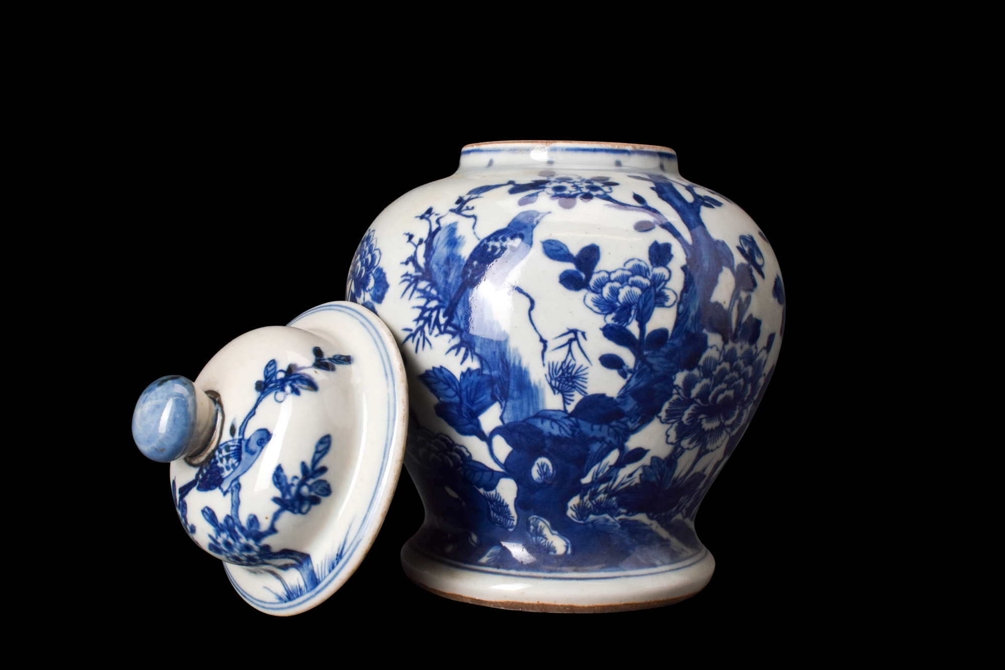 CHINESE PAIR OF BLUE AND WHITE POTICHES - Image 7 of 9