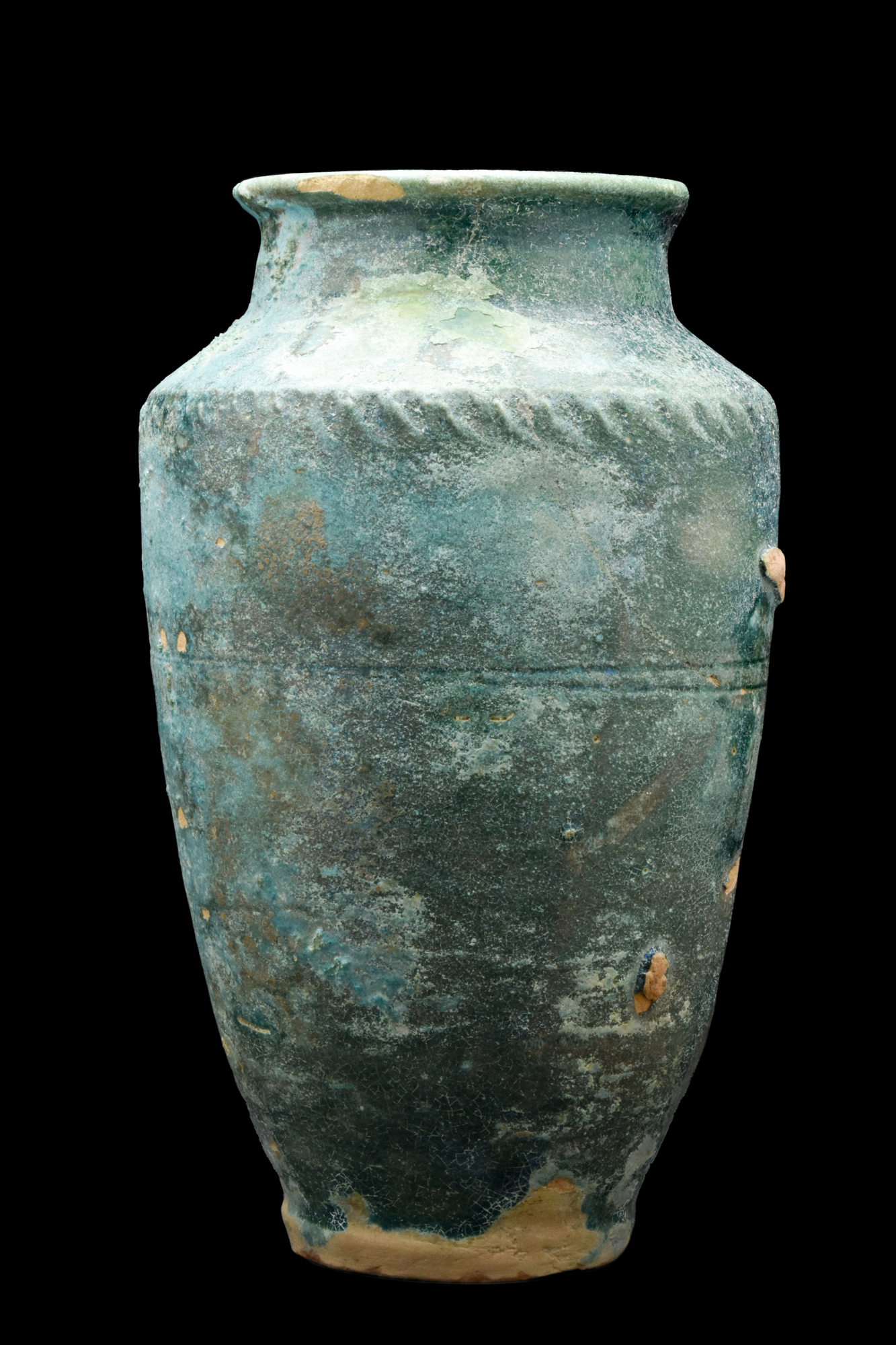 KASHAN GLAZED POTTERY ALBARELLO - DRUG JAR - Image 2 of 8