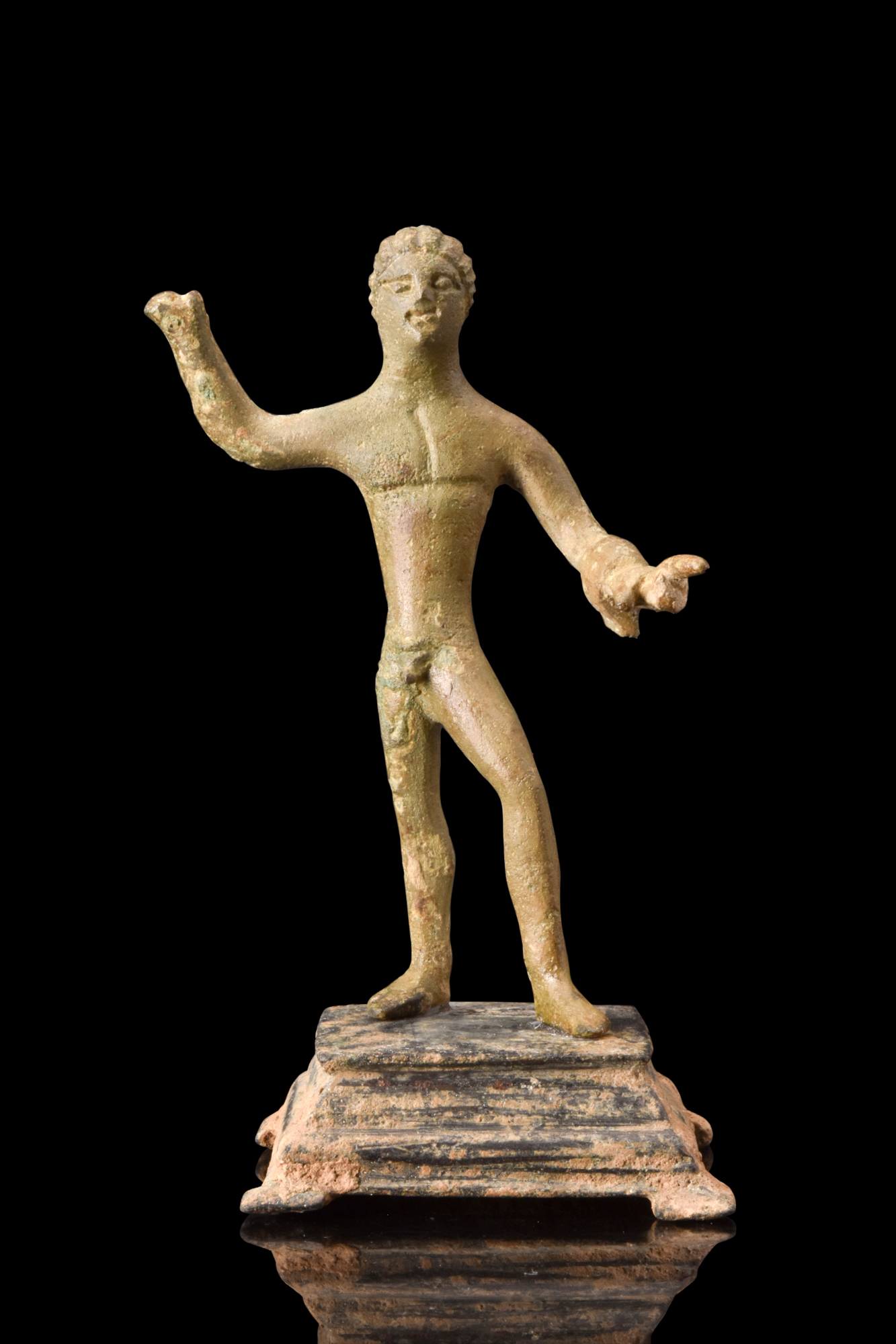 ETRUSCAN BRONZE STATUETTE OF HERAKLES - Image 2 of 8