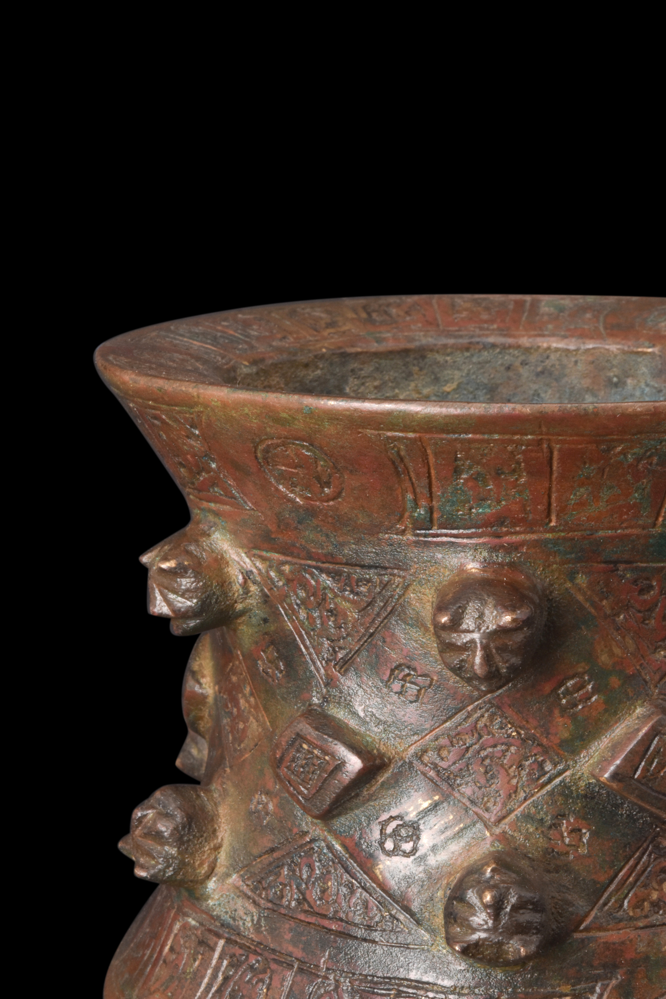 KHORASAN BRONZE DECORATED MORTAR - Image 8 of 9