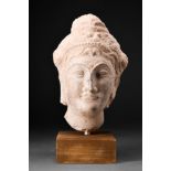 GANDHARAN SCHIST HEAD OF BODHISATTVA