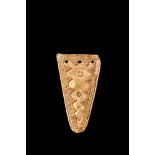VIKING GOLD STRAP END WITH GRANULATION