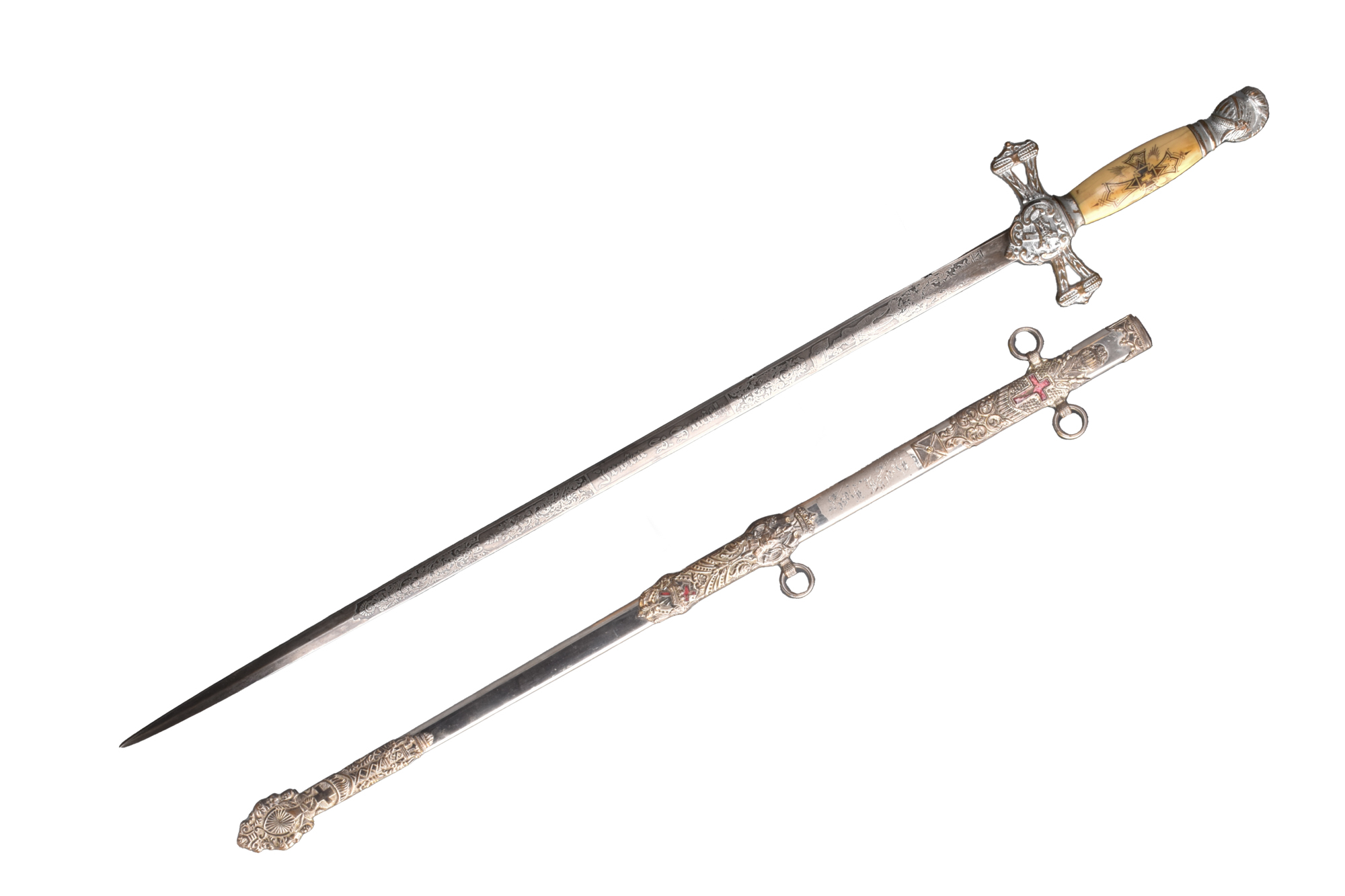 A NIGHTS TEMPLAR MASONIC SWORD, LATE 19TH EARLY 20TH C. - Image 7 of 13