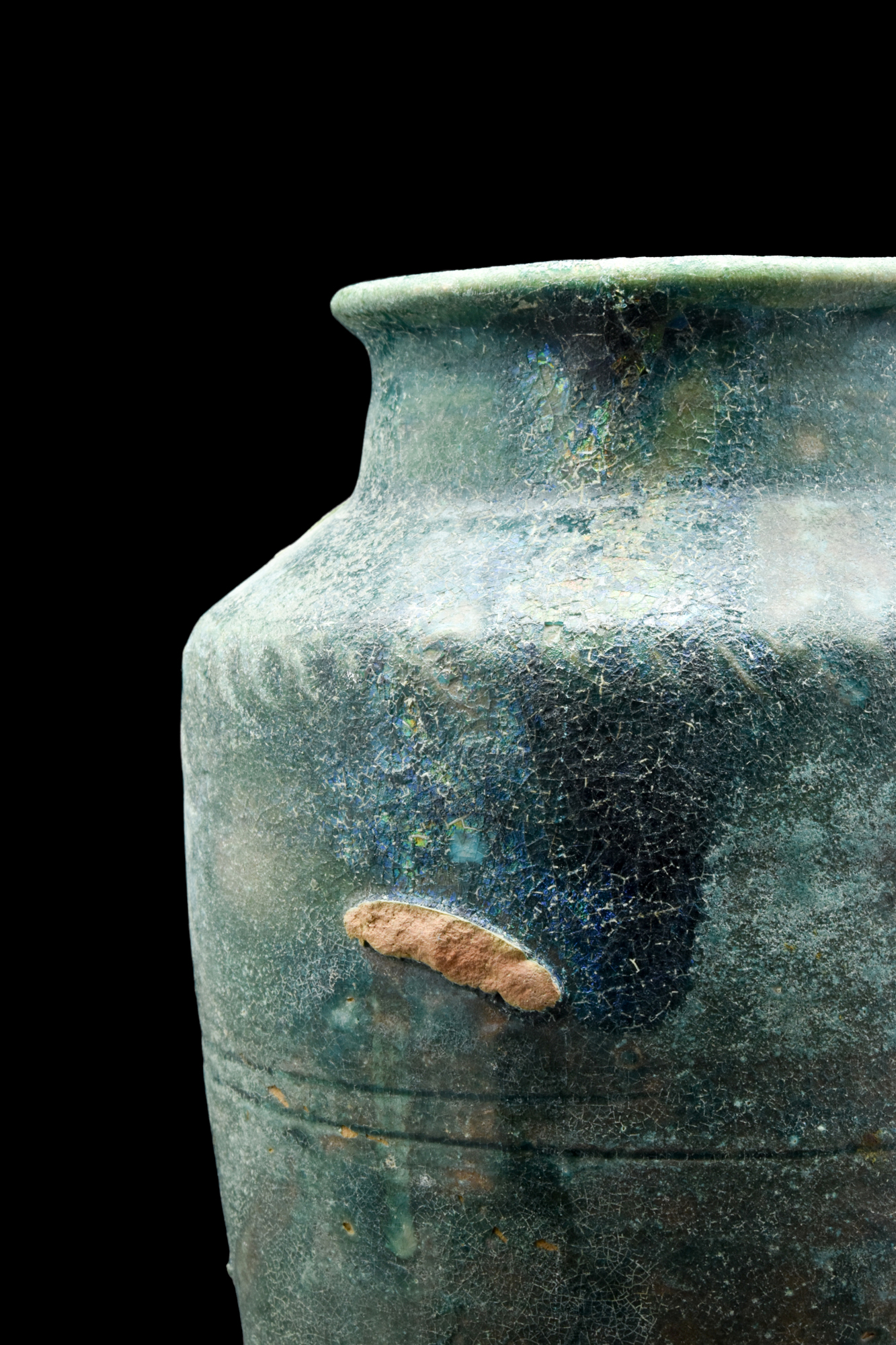 KASHAN GLAZED POTTERY ALBARELLO - DRUG JAR - Image 7 of 8