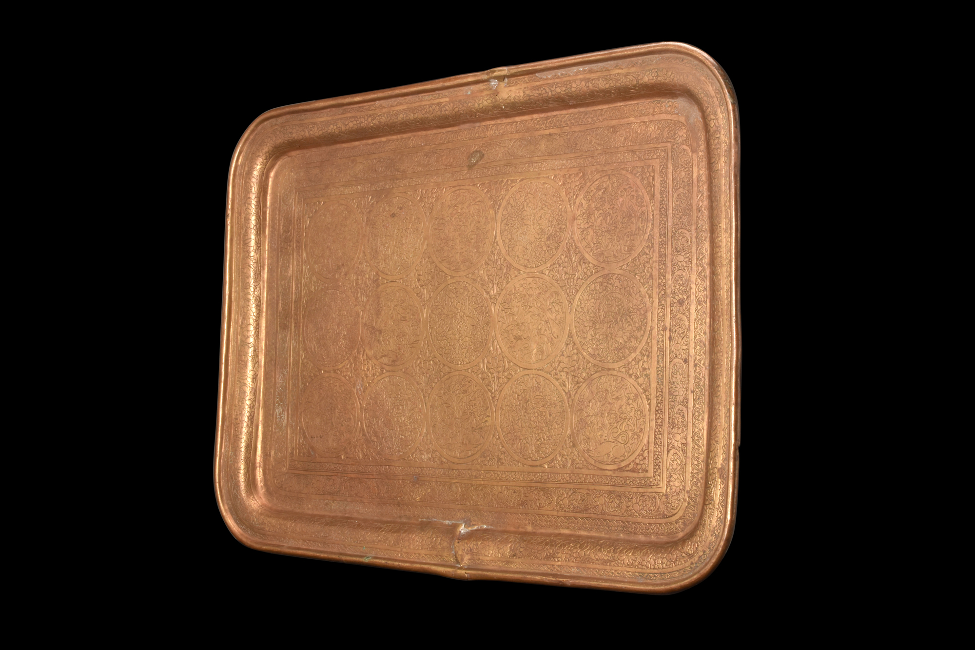 ISLAMIC DECORATED BRASS TRAY - Image 8 of 9