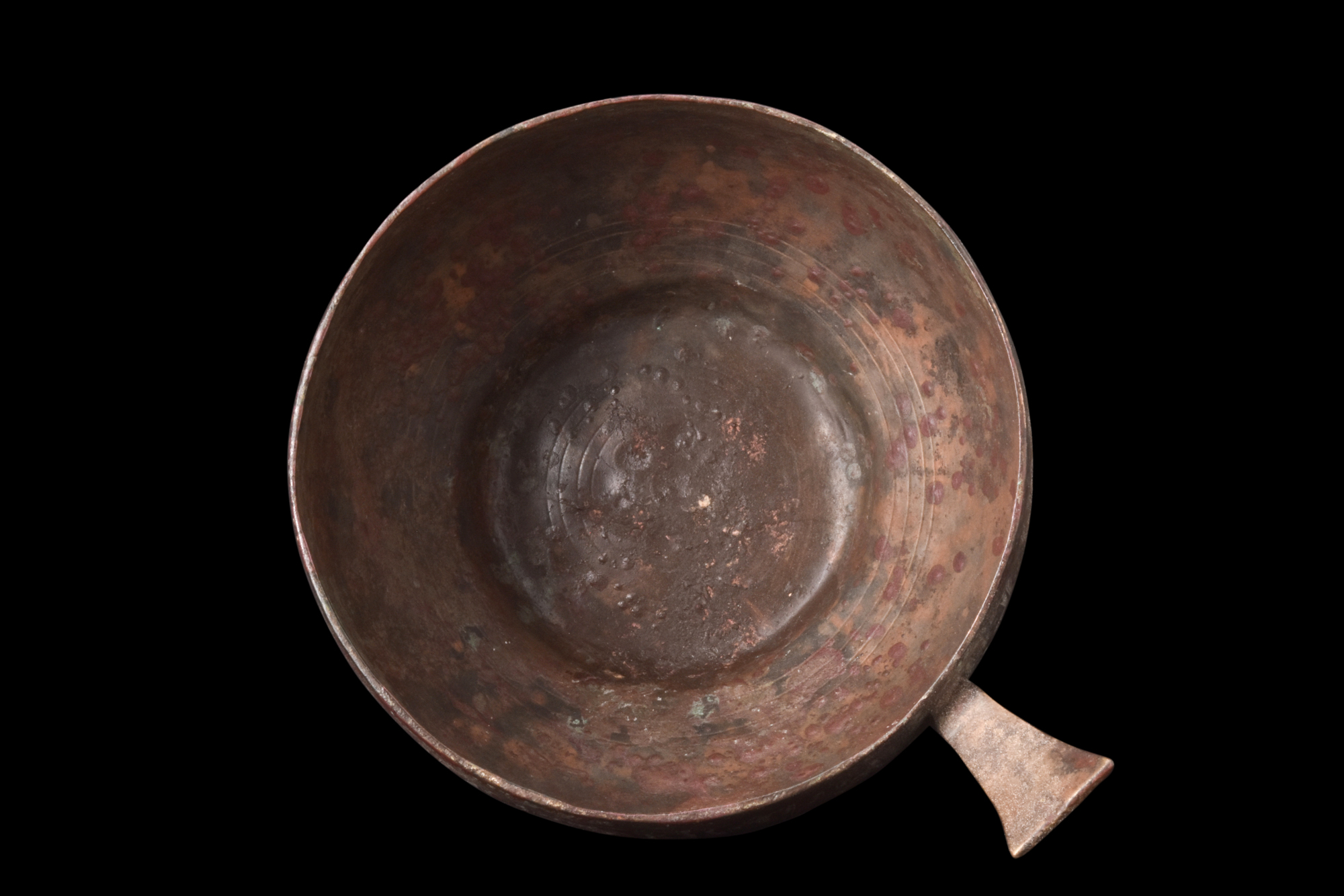 UMAYYAD BRONZE VESSEL WITH HANDLE - SUPERB PATINA - Image 5 of 7