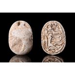 EGYPTIAN CANAANITE SCARAB WITH LION