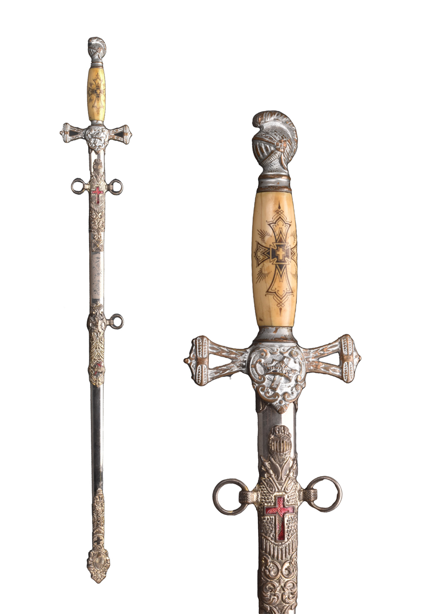 A NIGHTS TEMPLAR MASONIC SWORD, LATE 19TH EARLY 20TH C.