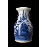 CHINESE CELADON-GROUND PORCELAIN VASE