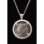 ANTIOCHUS I SOTER TETRADRACHM IN SILVER PENDANT