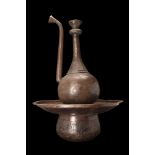 QAJAR BRASS EWER AND BASIN - AFTABEH