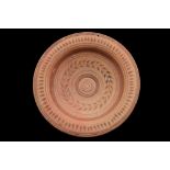 HELLENISTIC POTTERY PLATE WITH DECORATION