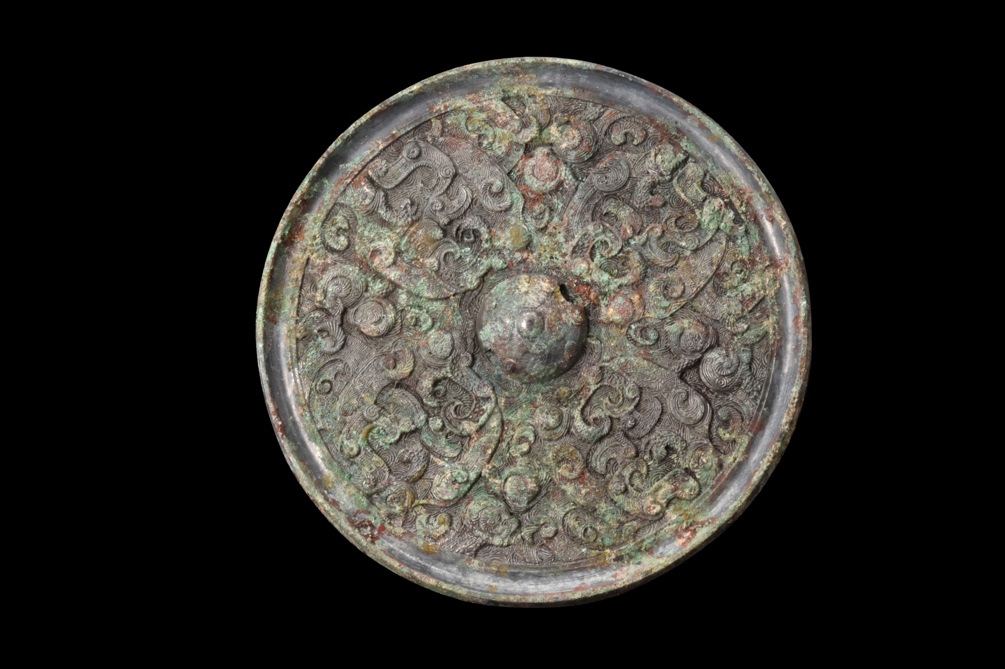 CHINESE TANG DYNASTY BRONZE MIRROR - Image 2 of 8