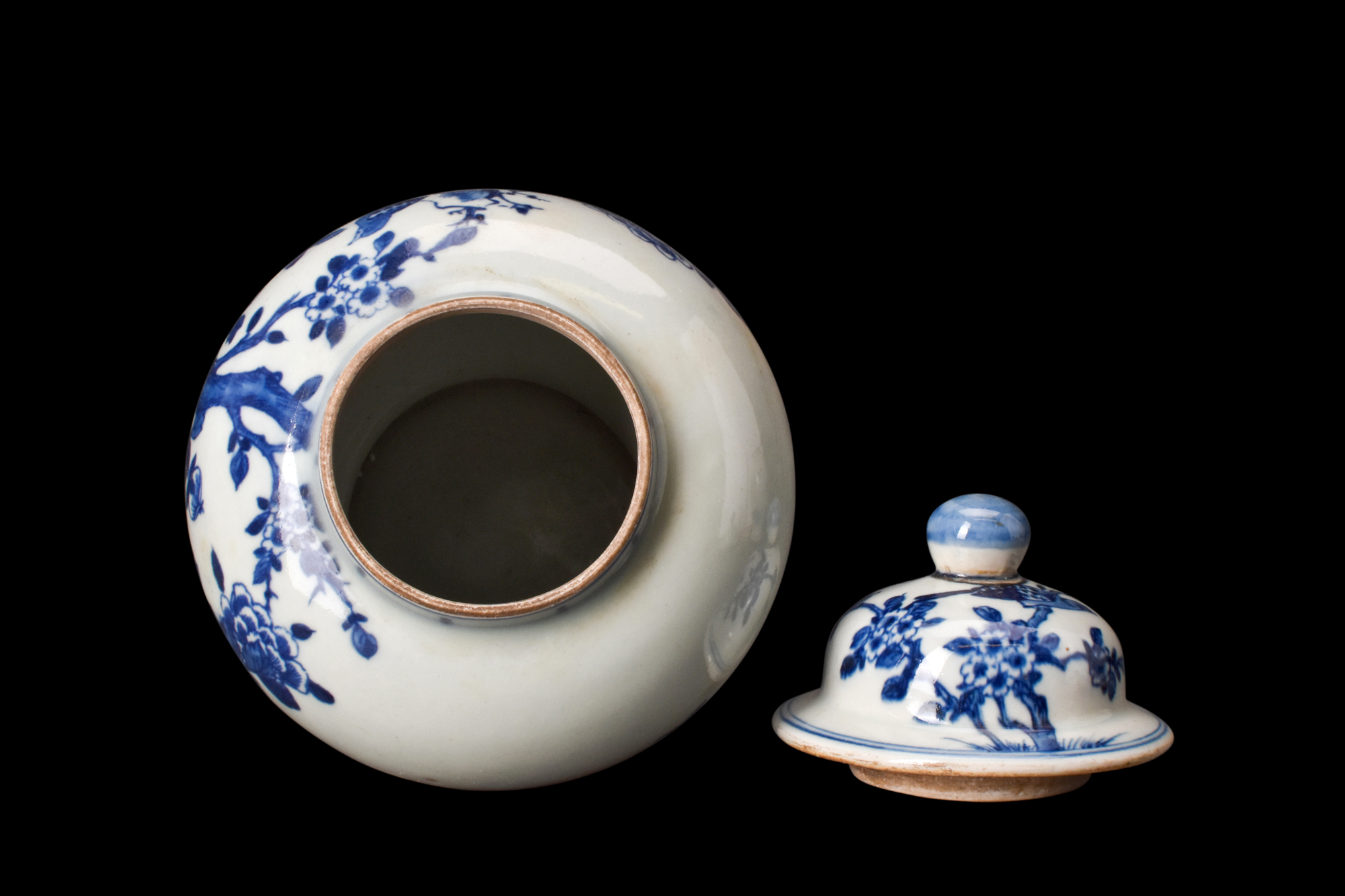 CHINESE PAIR OF BLUE AND WHITE POTICHES - Image 5 of 9