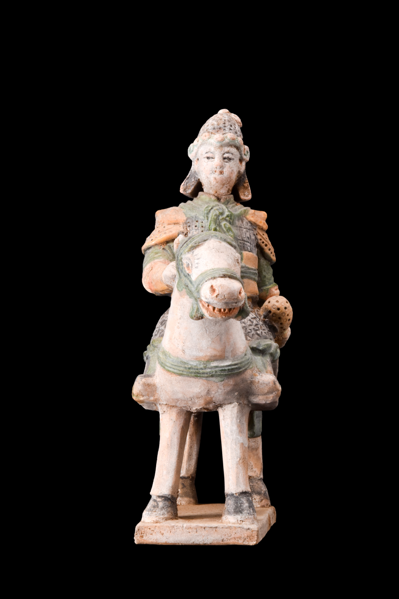 CHINESE MING DYNASTY GLAZED TERRACOTTA RIDER ON A HORSE - Image 5 of 9