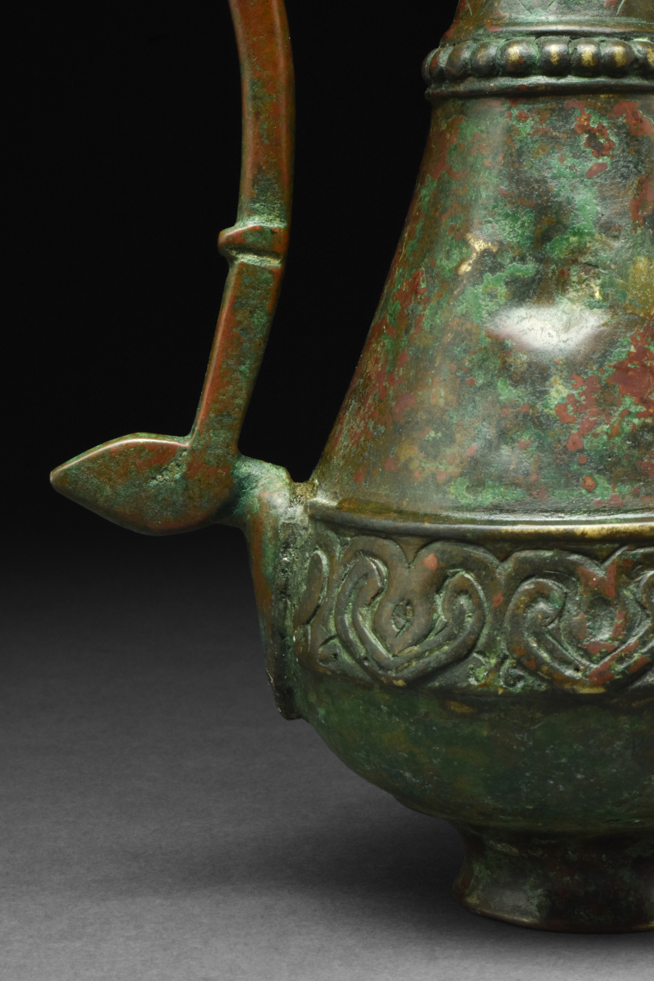 SELJUK BRONZE EWER WITH LAMP-SHAPED SPOUT - Image 10 of 10