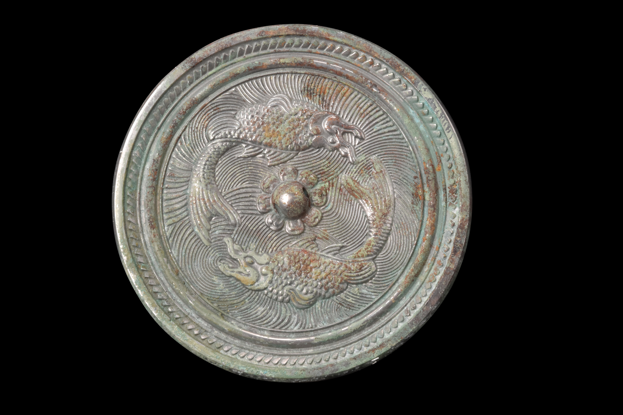 CHINESE TANG DYNASTY BRONZE MIRROR - Image 2 of 8