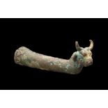 ANCIENT BRONZE BULL RHYTON