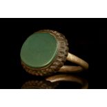 BYZANTINE BRONZE RING WITH STONE