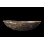 SASANIAN BRONZE BOAT-SHAPED BOWL