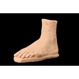 ROMAN TERRACOTTA VOTIVE LEFT FOOT