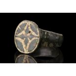 CRUSADERS ERA BRONZE RING WITH STAR OF BETHLEHEM