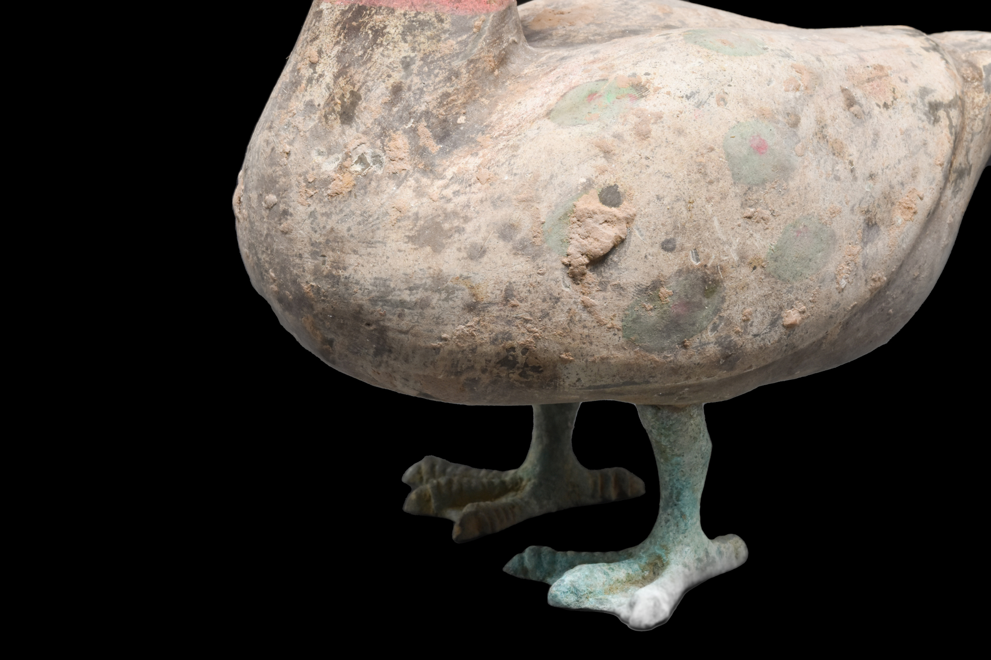 CHINESE HAN DYNASTY POTTERY DUCK - TL TESTED - Image 5 of 6