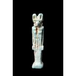 EGYPTIAN FAIENCE AMULET OF ANUBIS