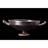 GREEK SOUTH ITALIAN FOOTED KYLIX WITH HANDLES