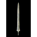 ANCIENT BRONZE SPEARHEAD