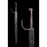 MEDIEVAL IRON SWORD WITH GRIFFIN HEAD POMMEL