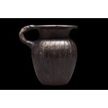 GREEK BLACK GLAZE CUP WITH HANDLE