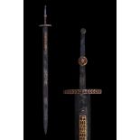 MEROVINGIAN IRON SWORD WITH GOLD AND GARNETS