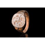 MEDIEVAL, HOLY LANDS BRONZE DECORATED RING