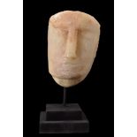 SOUTH ARABIAN ALABASTER FACE STELE