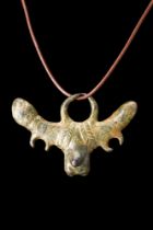 ROMAN BRONZE PHALLIC PENDANT WITH MANUS FICA GESTURE