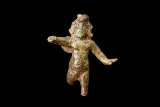 ROMAN BRONZE FIGURINE OF EROS