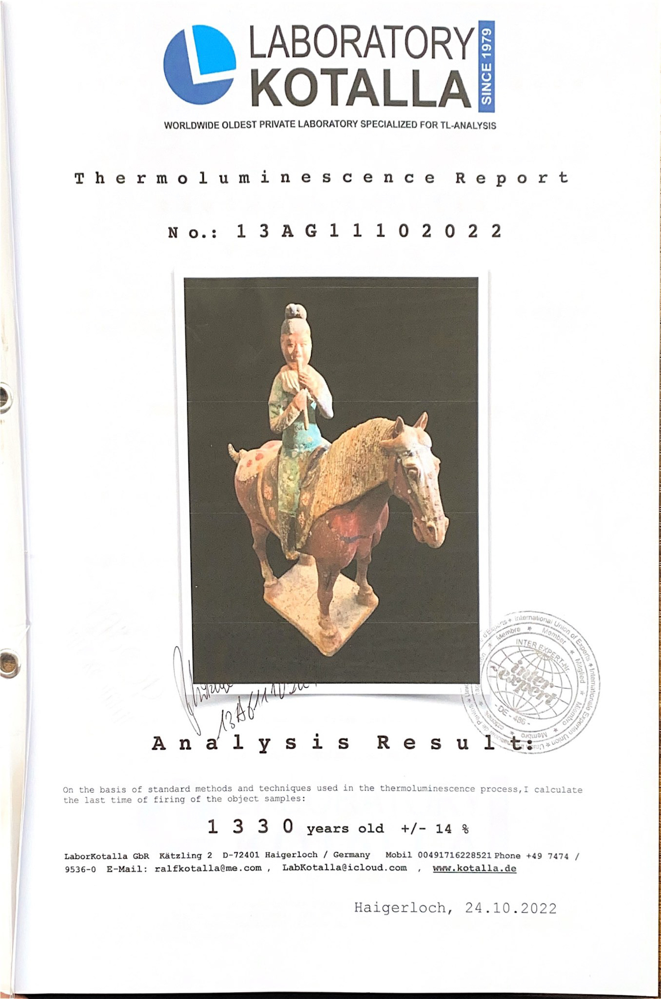 CHINESE TANG DYNASTY TERRACOTTA RIDER ON HORSE - TL TESTED - Image 7 of 7