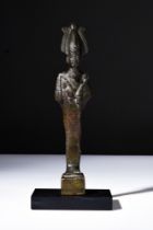 EGYPTIAN BRONZE STATUETTE OF OSIRIS