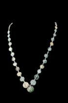 ROMAN GLASS FRAGMENTS BEADED NECKLACE