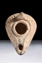 BYZANTINE TERRACOTTA OIL LAMP