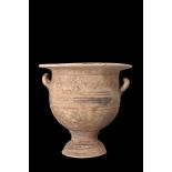 GREEK DAUNIAN PAINTED TERRACOTTA BELL KRATER