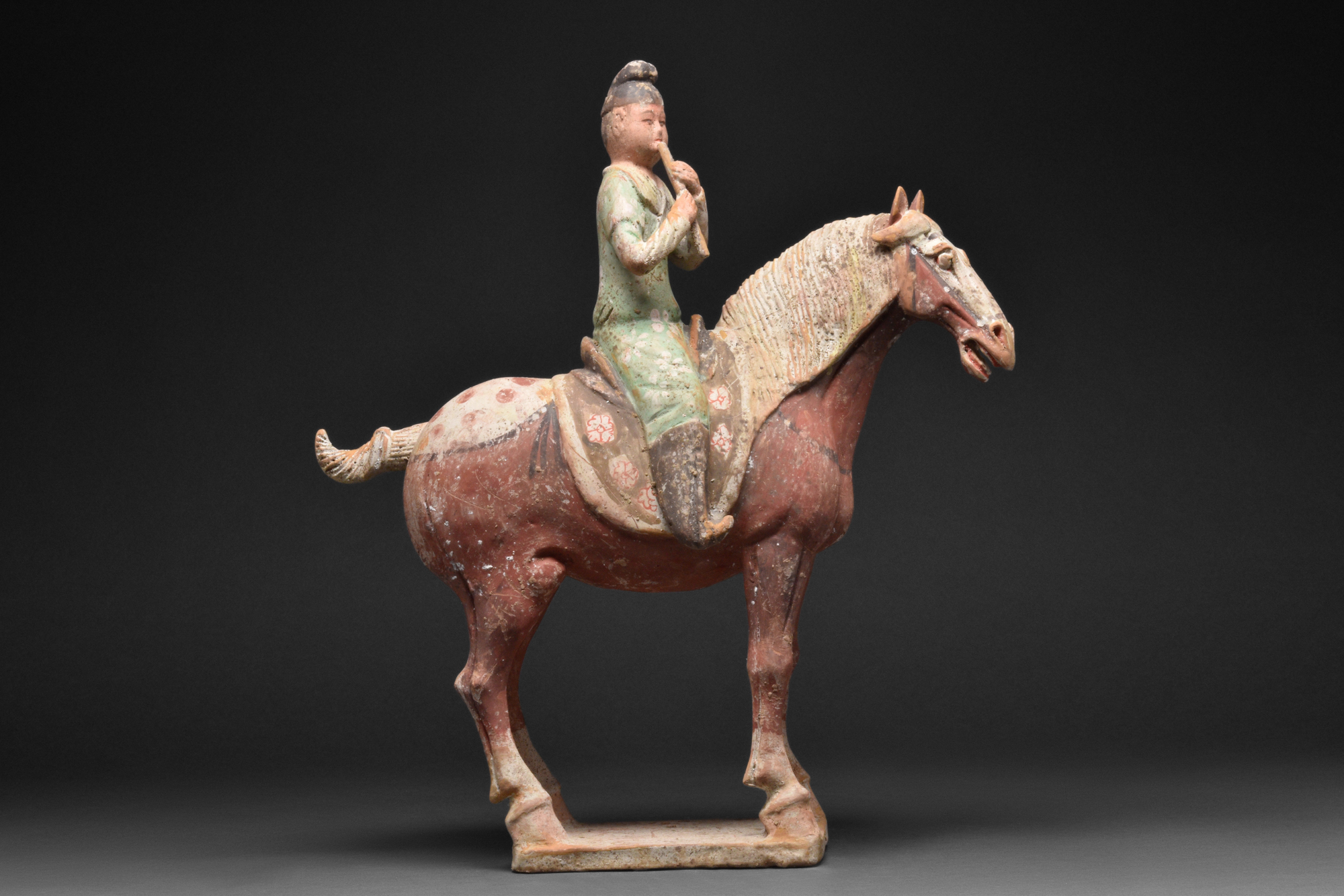 CHINESE TANG DYNASTY TERRACOTTA RIDER ON HORSE - TL TESTED - Image 3 of 7