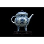 CHINESE BLUE AND WHITE BAJIXIANG EWER WITH "EIGHT AUSPICIOUS SYMBOLS"