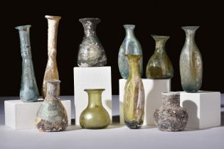 ROMAN COLLECTION OF 10 GLASS VESSELS