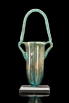 ROMAN GLASS DOUBLE BALSAMARIUM WITH HANDLE