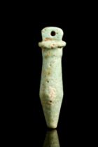 EGYPTIAN FAIENCE PAPYRUS SCEPTRE AMULET